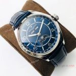Grade 1A Copy Vacheron Constantin Fiftysix Watch Blue Dial Leather Strap